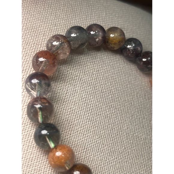 High Quality FOUR Season Garden Quartz Gemstone Crystal Bracelet 9mm 1A - Picture 5 of 6